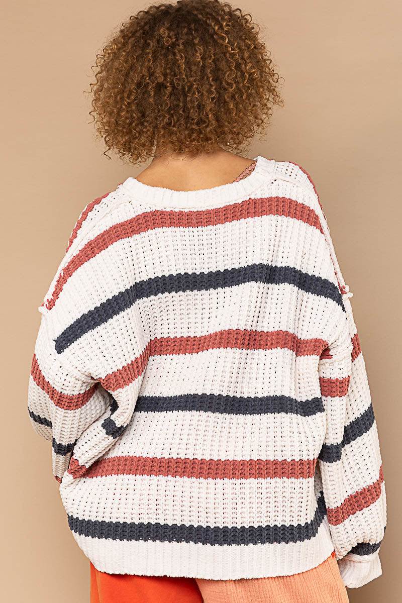 Janey Oversized Striped Sweater