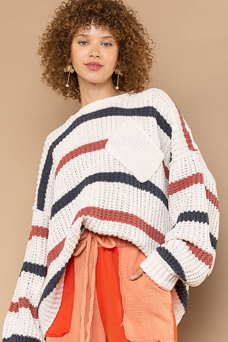 Janey Oversized Striped Sweater