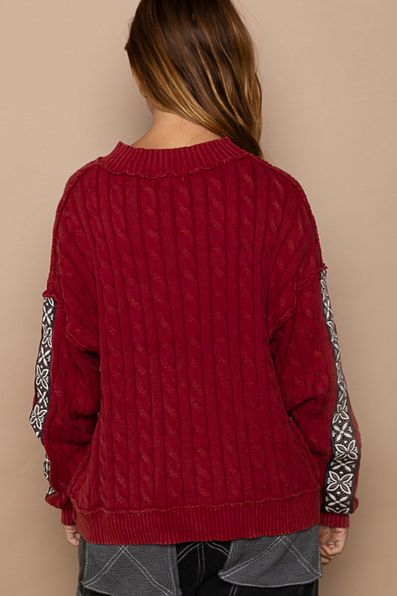 Caroline Sleeve Trim Sweater