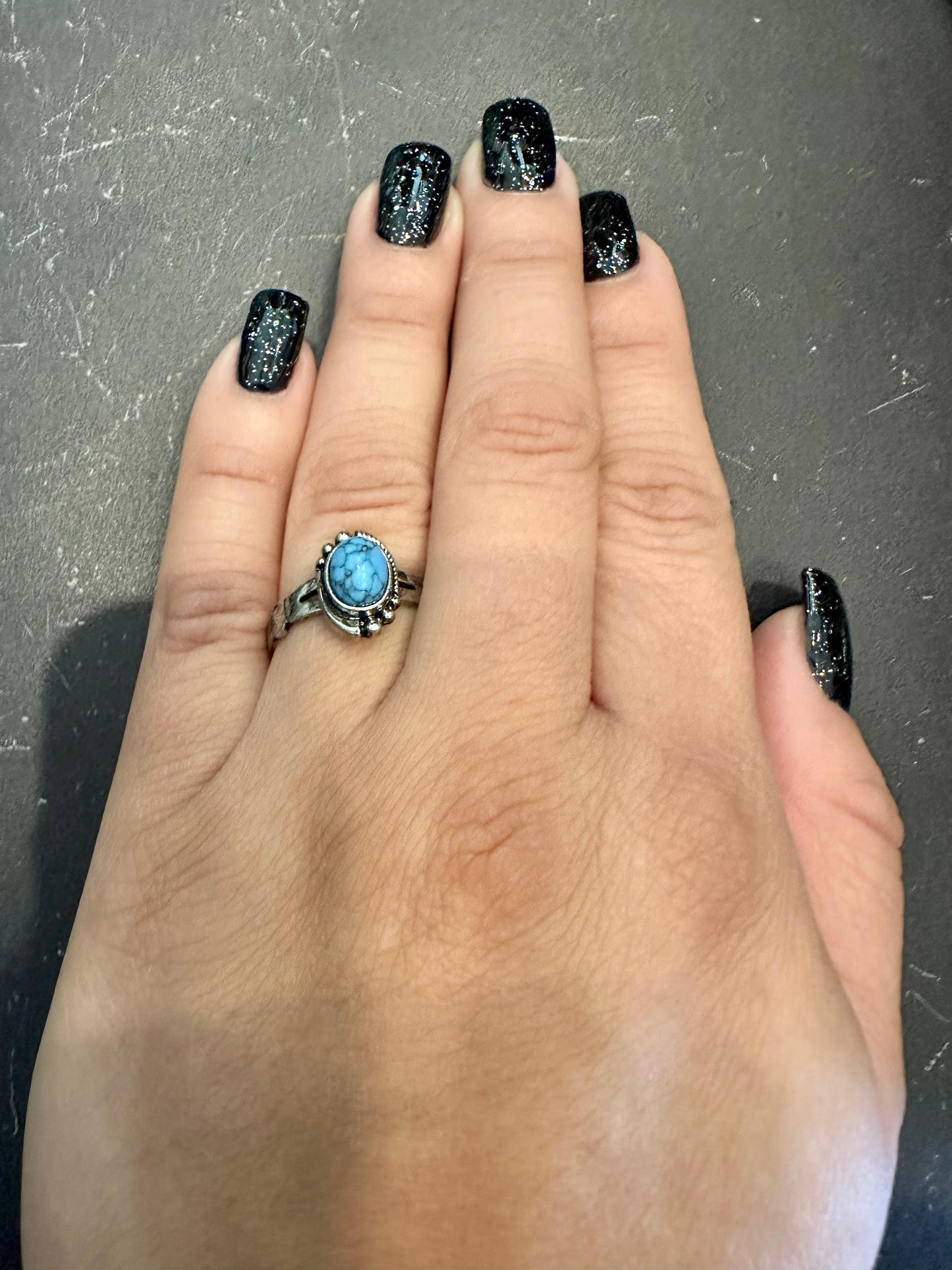 Opal Blue Fashion Ring