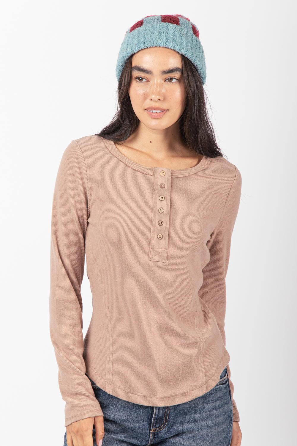 Soft Brushed Henley Tee