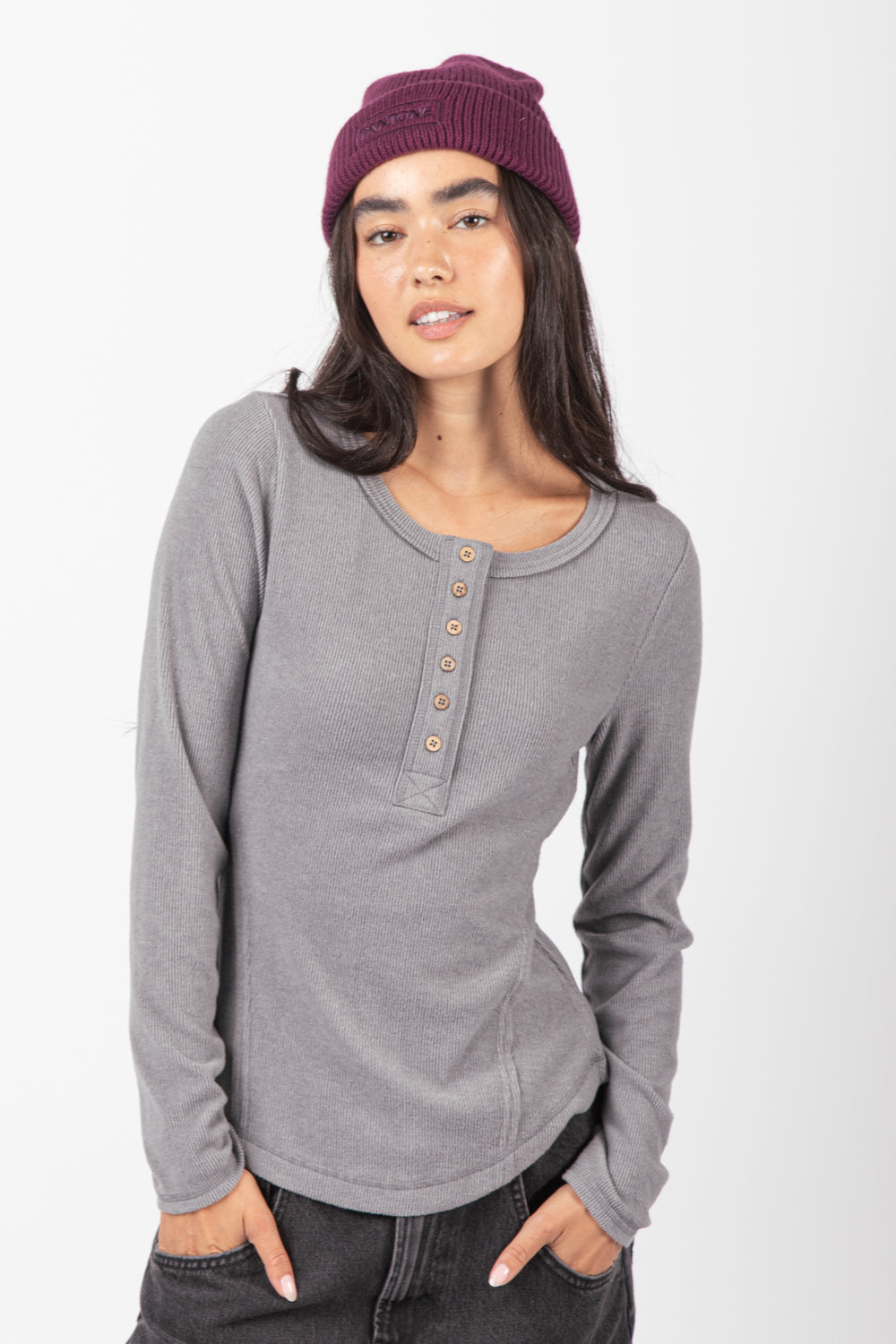Soft Brushed Henley Tee