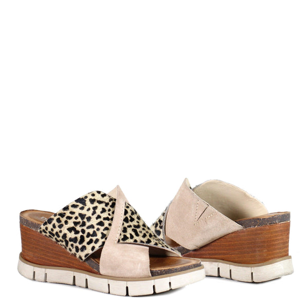 Diba True® Real Leather Sandals- Tan Leopard