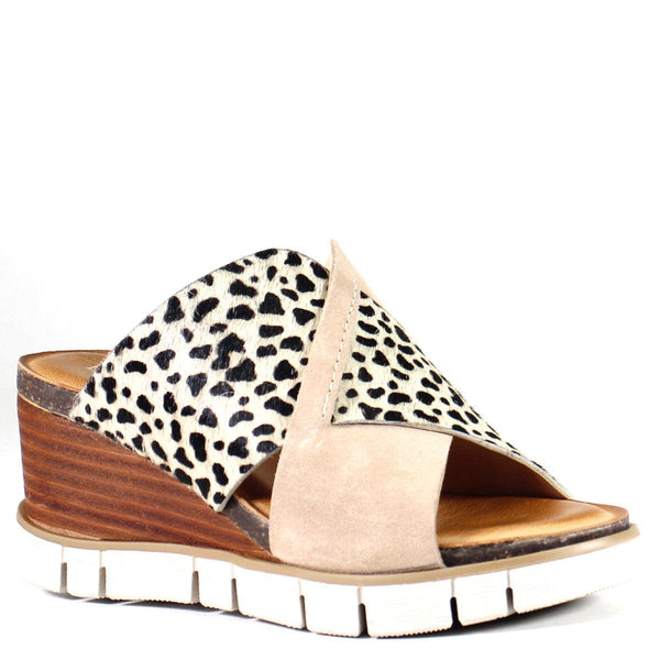 Diba True® Real Leather Sandals- Tan Leopard