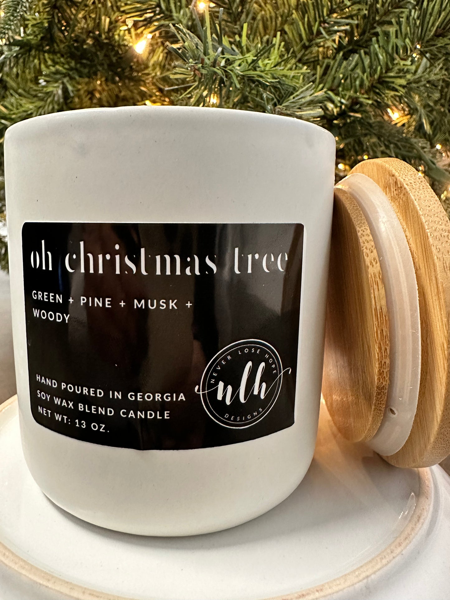 Never Lose Hope® Soy Wax Blend Candle- "Oh Christmas Tree"