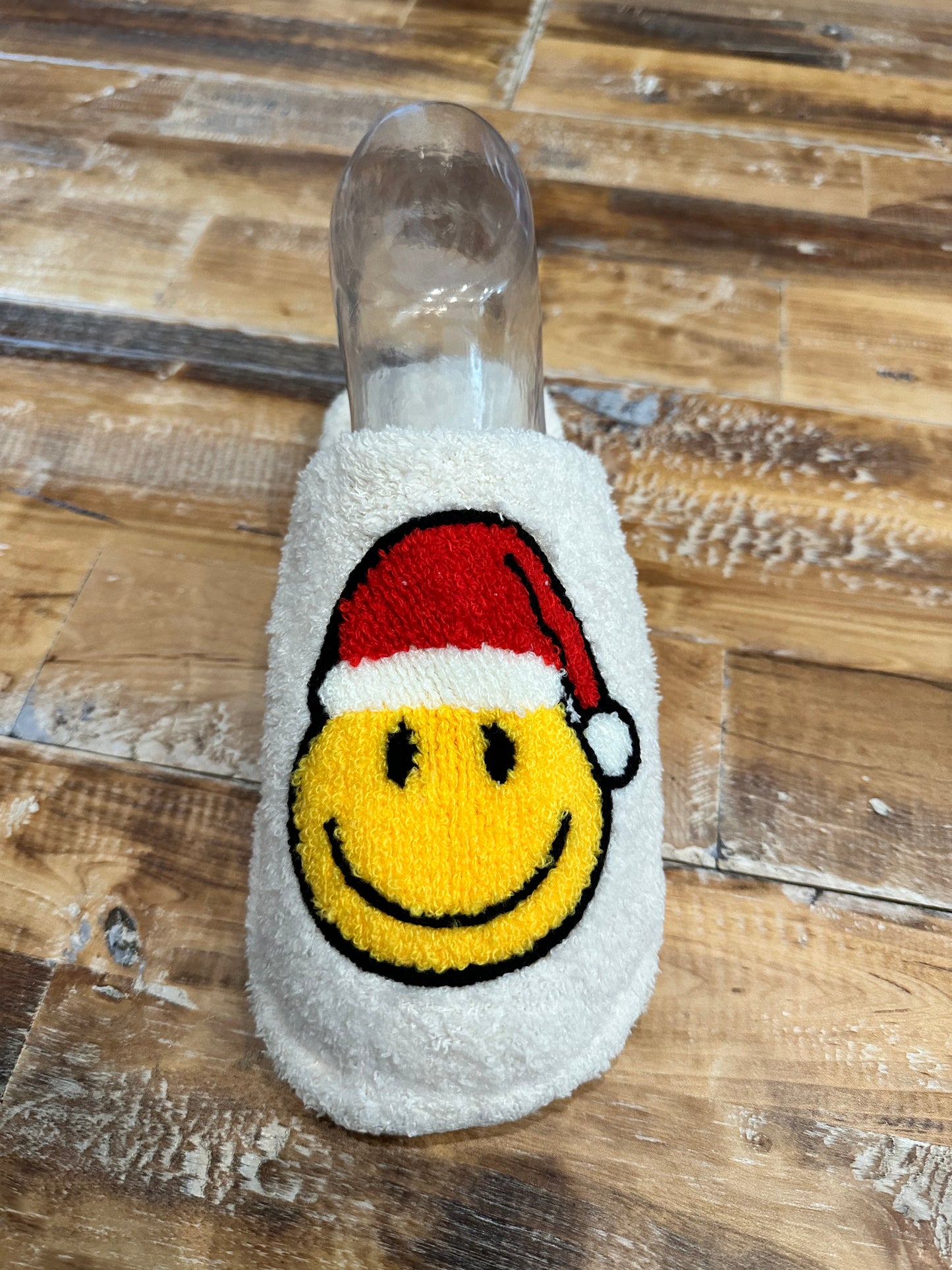 ComfyLuxe Smiley Slippers- Santa