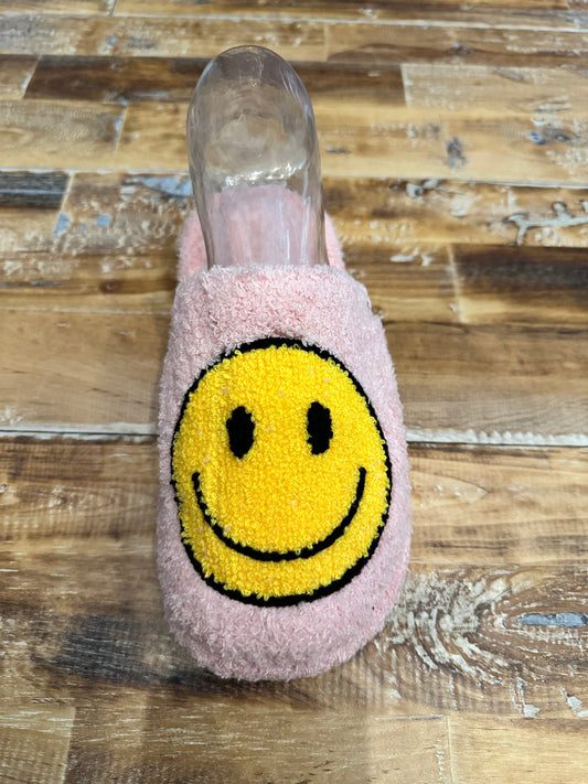 ComfyLuxe Smiley Slippers- Blush