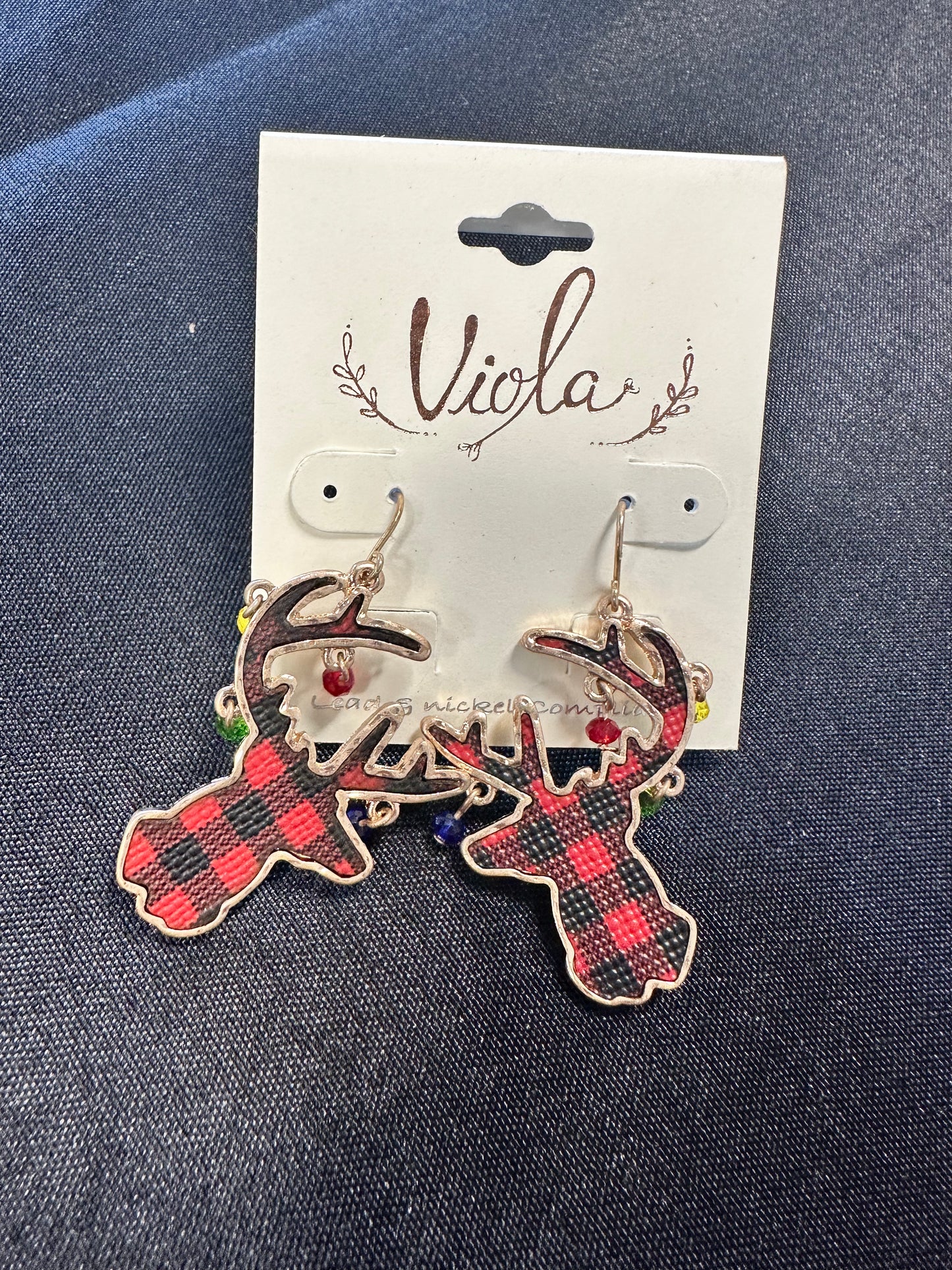 Reindeer Christmas Light Earrings