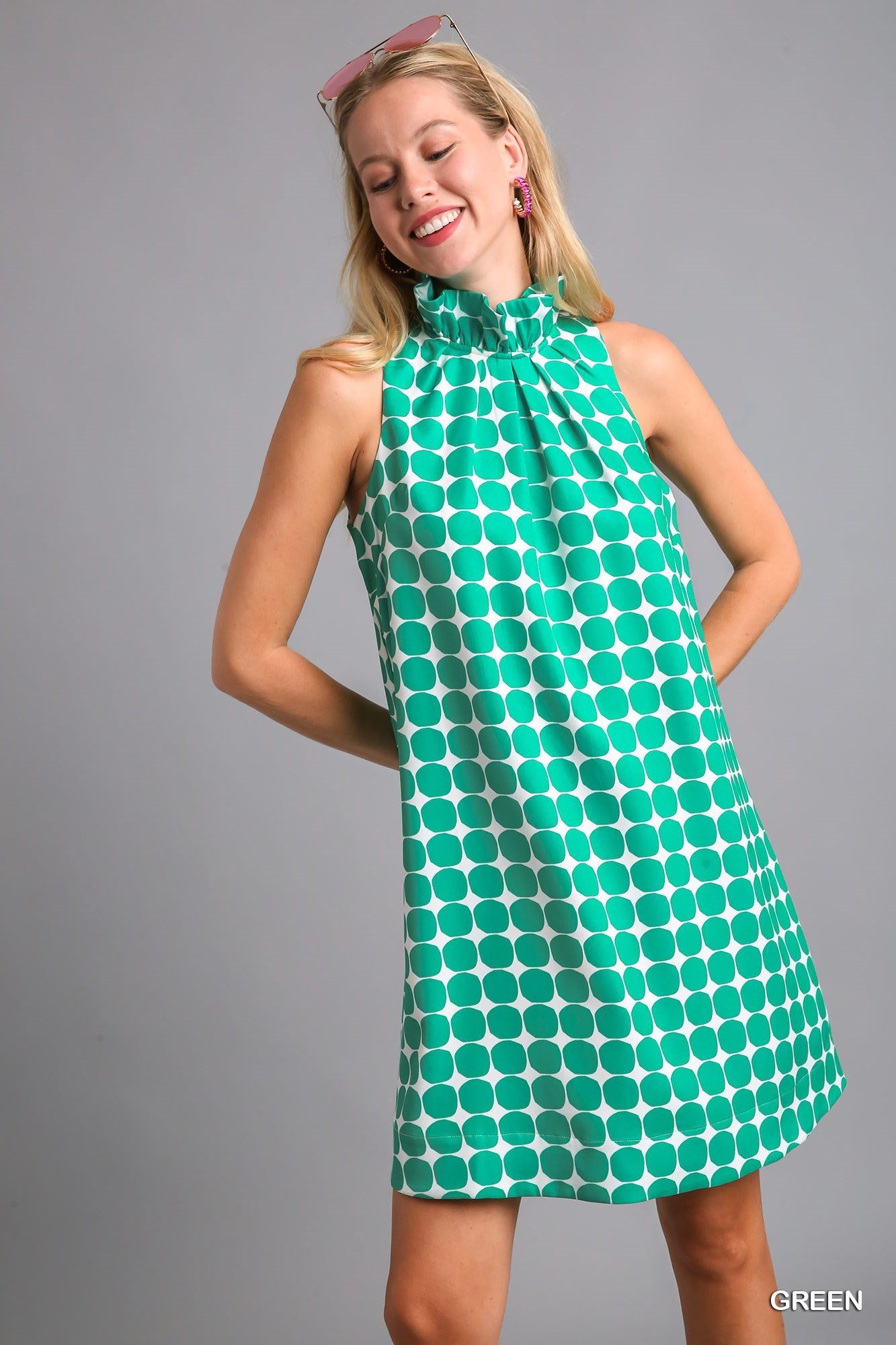 Umgee® Geometric Print Sleeveless Dress
