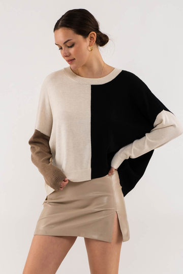 Relaxed ColorBlock Sweater