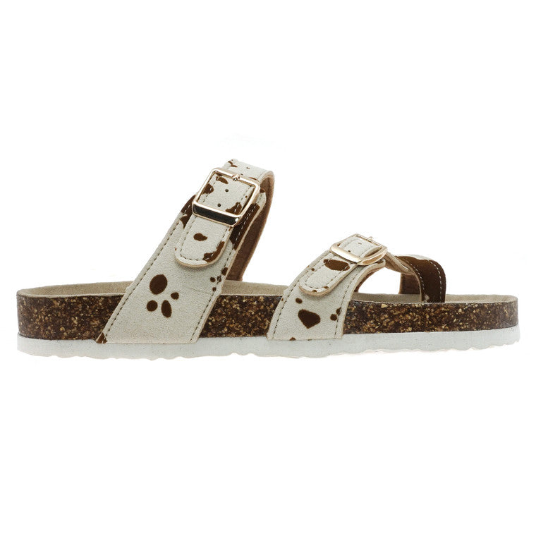 Outwoods® Cow Print Adjustable Sandal
