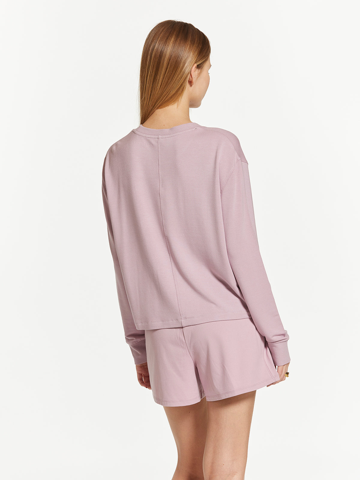 Thread & Supply® Haisley Long Sleeve Soft Top in Violet Rose Color