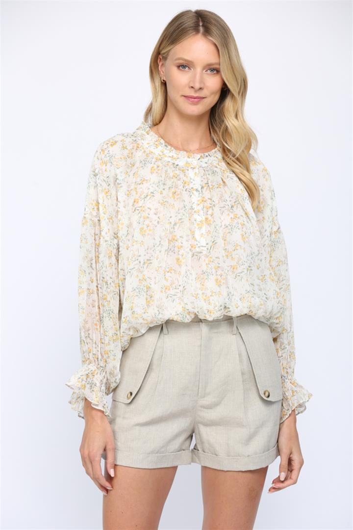 FATE® Ditsy Floral Print Elasticated Waist Top