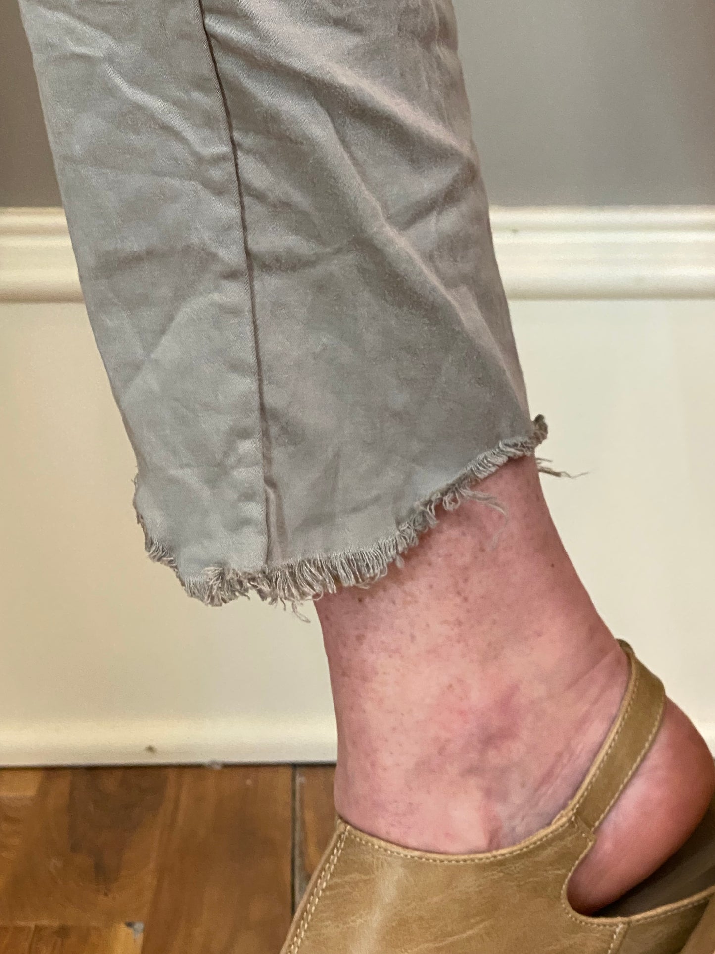 Marisima®Crinkle joggers with frayed ankle detail