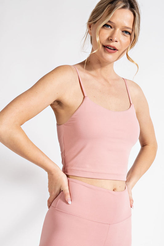 Rae Mode® Cropped Camisole Brami- Pink