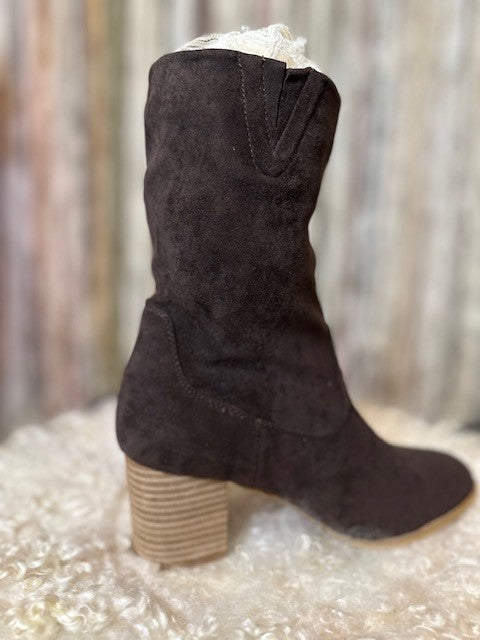 Corkys® Wicked Slouch Ankle, Faux Suede Boots